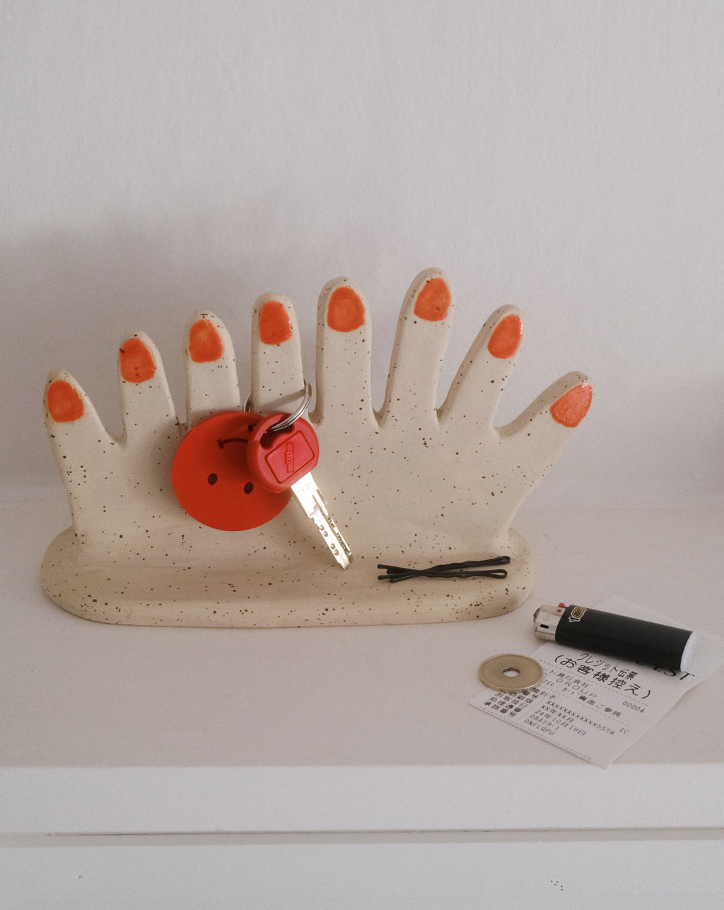 hand jewelry holder pottery template