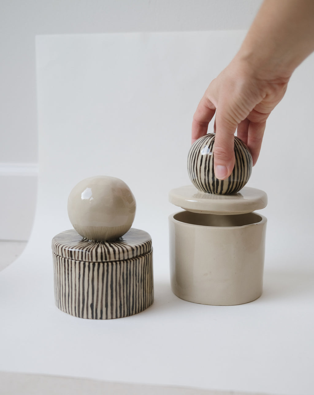 jar with lid pottery template (2 sizes)