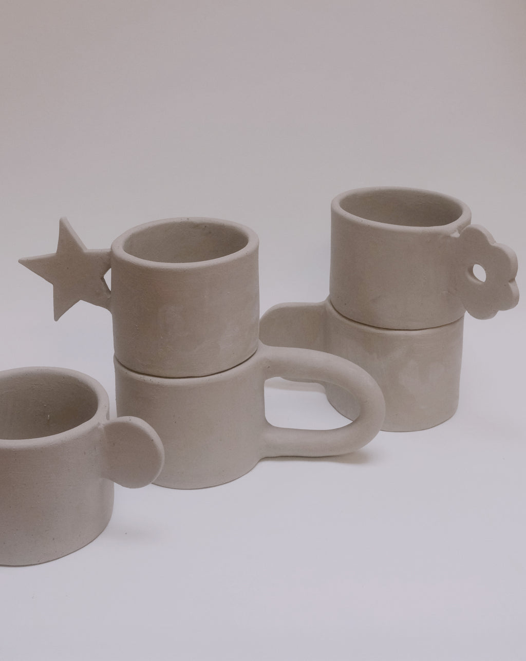 mug pottery template (5 different ears)