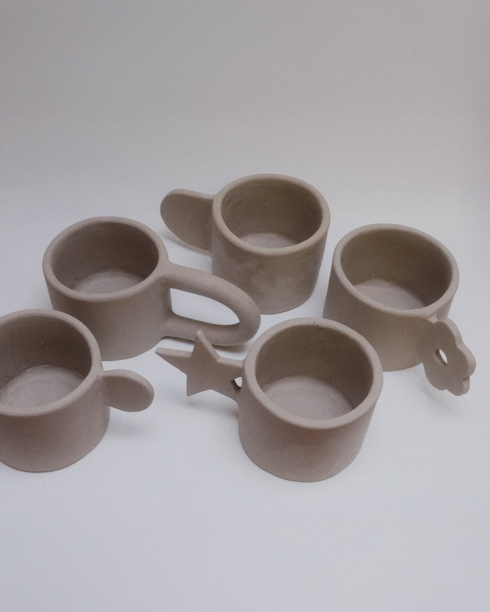 mug pottery template (5 different ears)