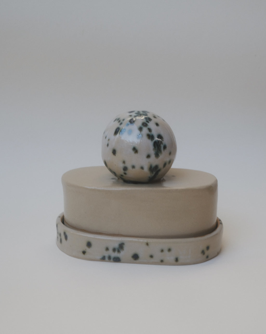 butter dish pottery template