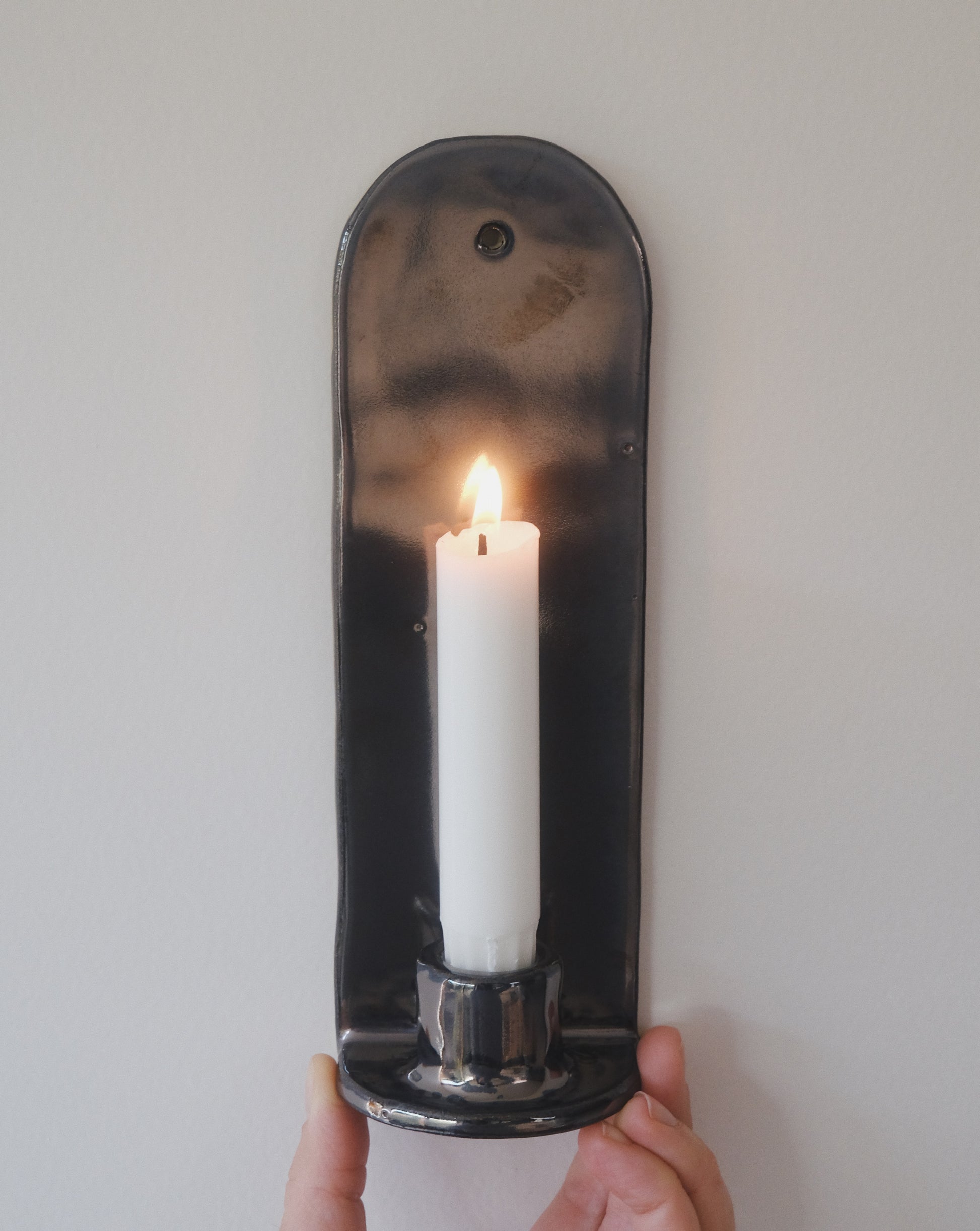 wall candle holder pottery template