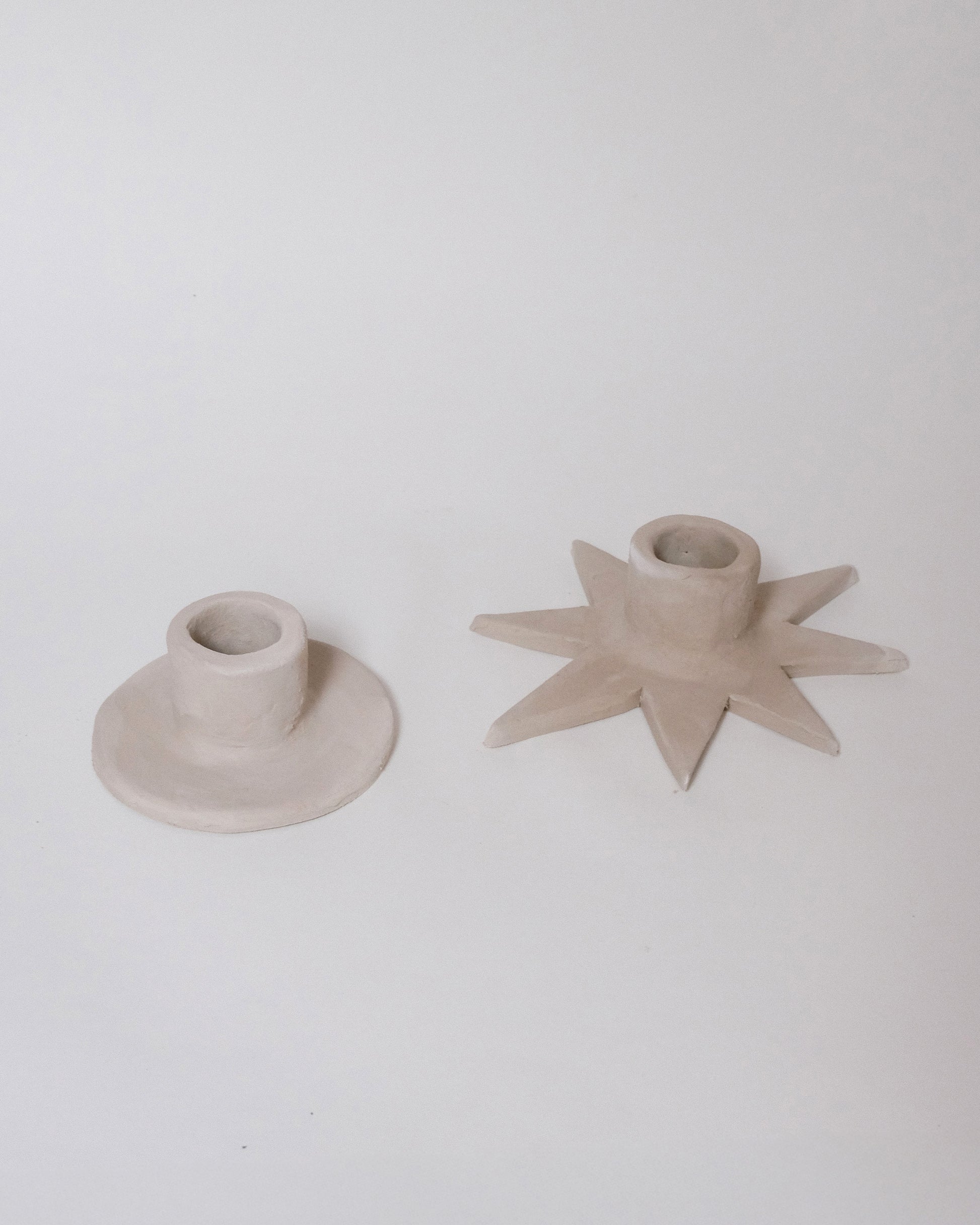 star candle holder pottery template (6 pieces)