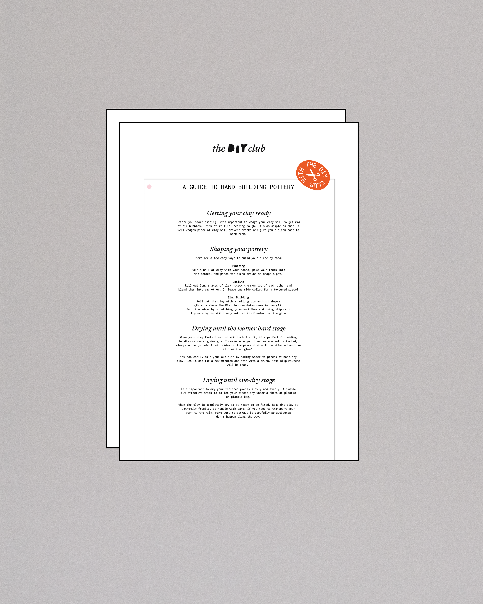 printable handbook to handbuilding pottery